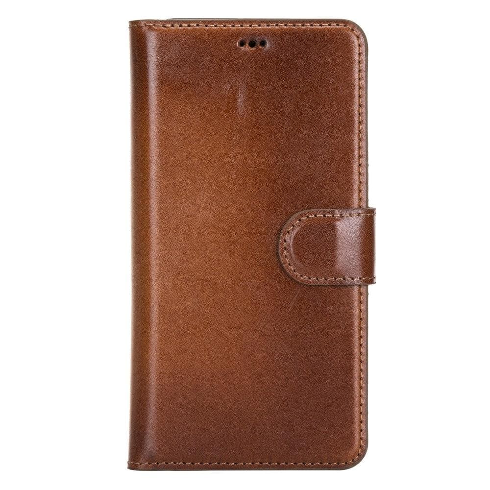 Apple iPhone 11 Compatible Leather Wallet Case RST2EF Brown 