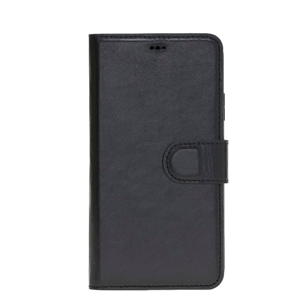 Apple iPhone 11 Compatible Leather Wallet Case RST1 Black