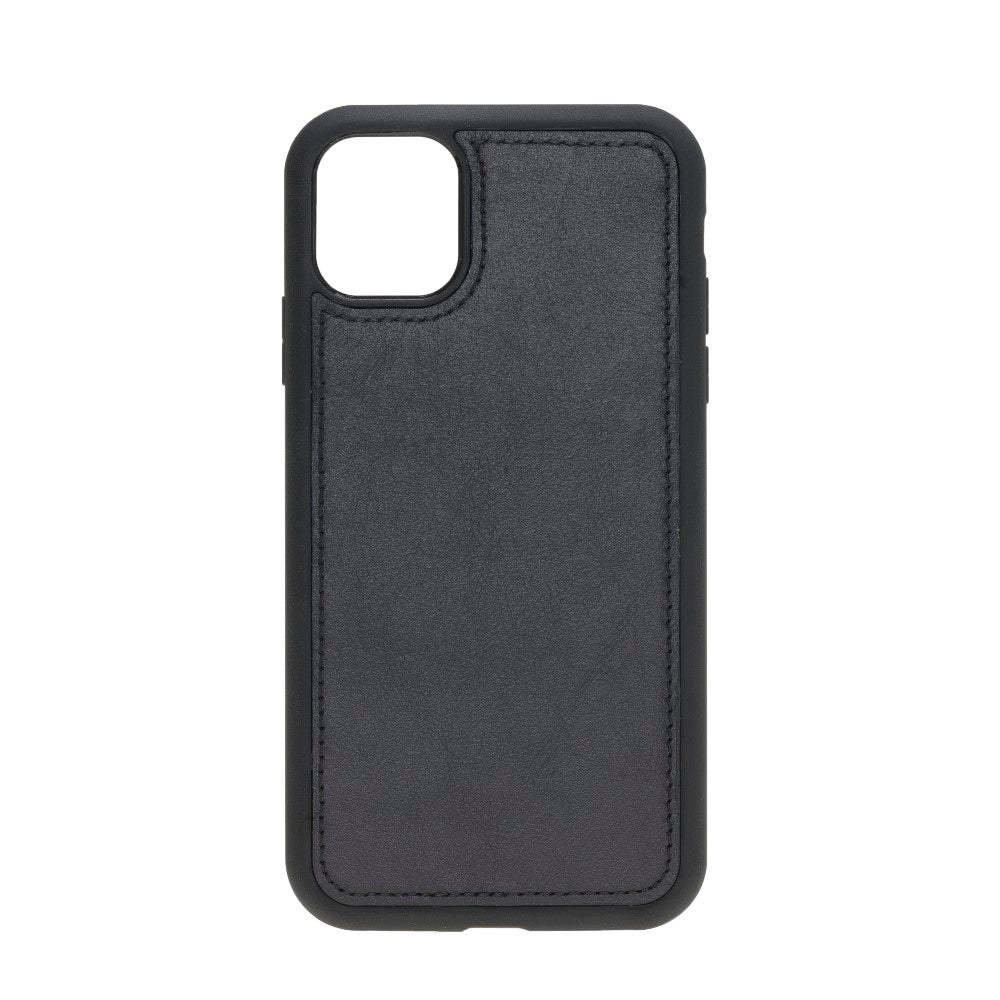 Apple iPhone 11 Compatible Leather Wallet Case RST1 Black