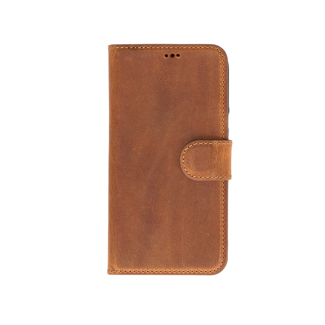 Apple iPhone 11 Pro Compatible Leather Wallet Case G19 Tan