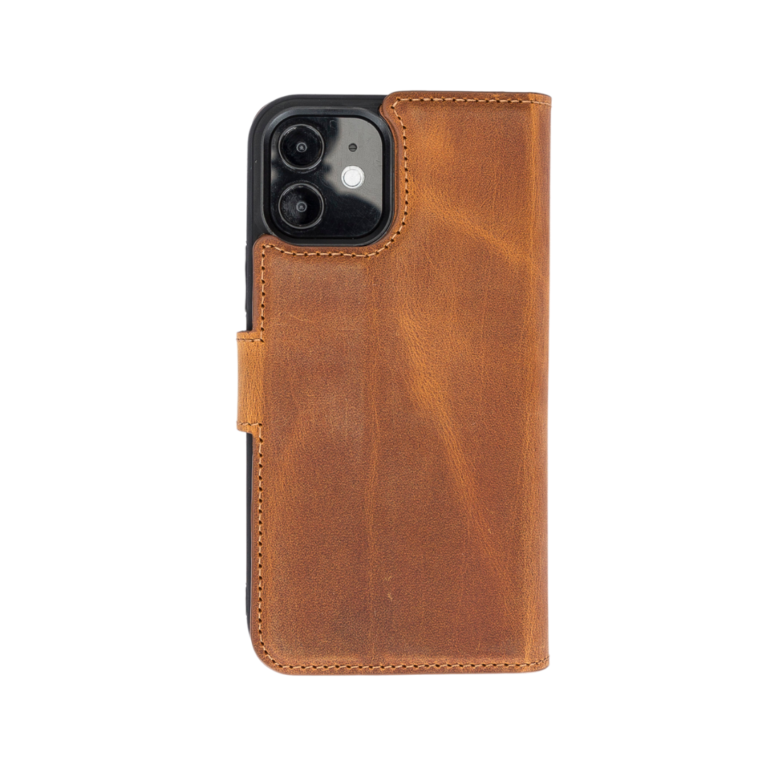 Apple iPhone 11 Pro Compatible Leather Wallet Case G19 Tan