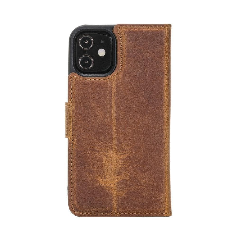 Apple iPhone 11 Compatible Leather Wallet Case G6 Brown