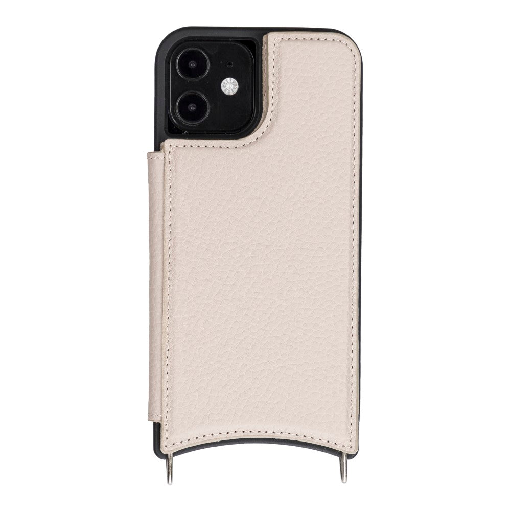 Apple iPhone 12 Pro Compatible Leather Strap Case UFW ERC3 Beige