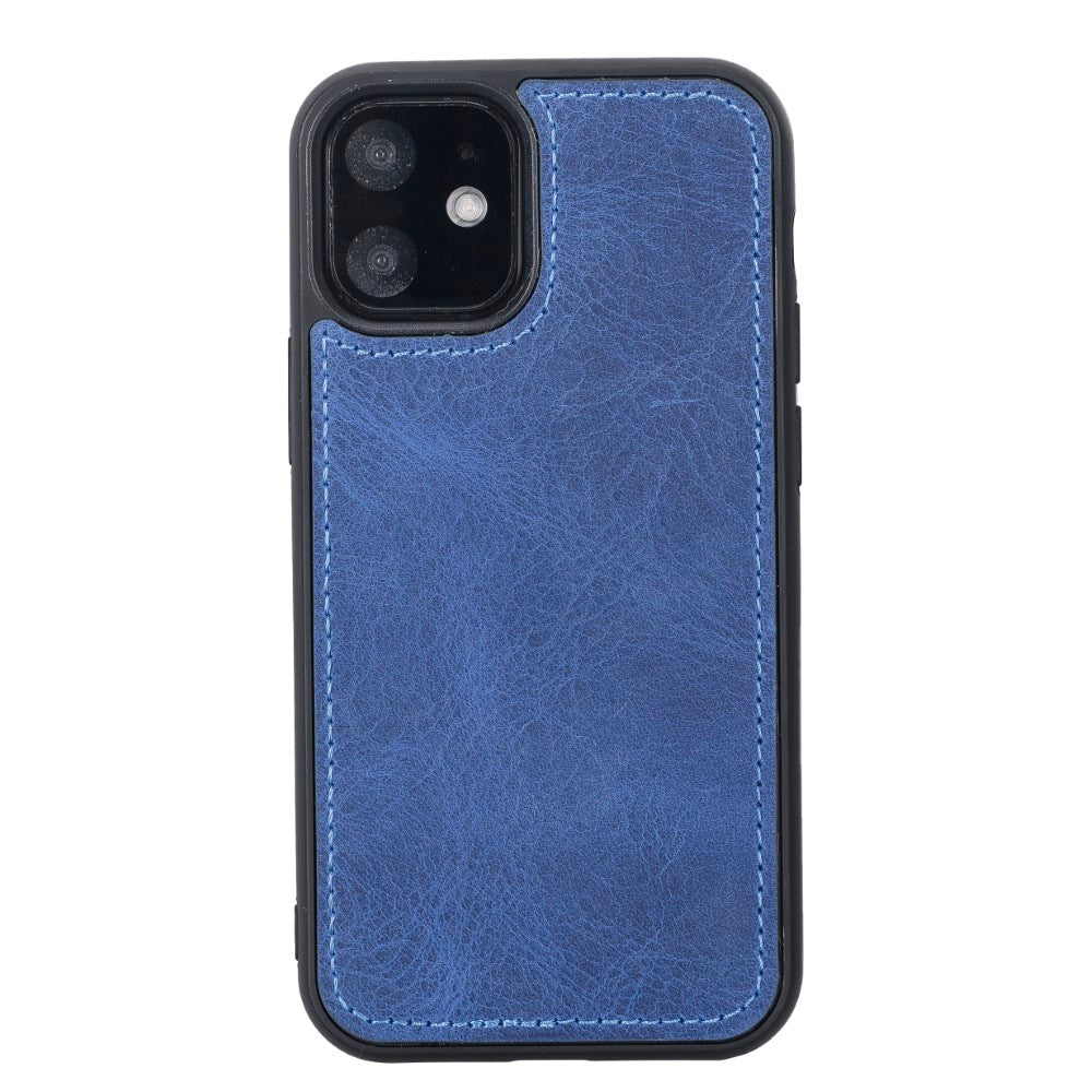 Apple iPhone 12 mini Compatible Leather Wallet Case G21 Blue