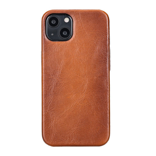 Apple iPhone 13 Mini Compatible Leather Back Cover ROCK RST2EF Tan