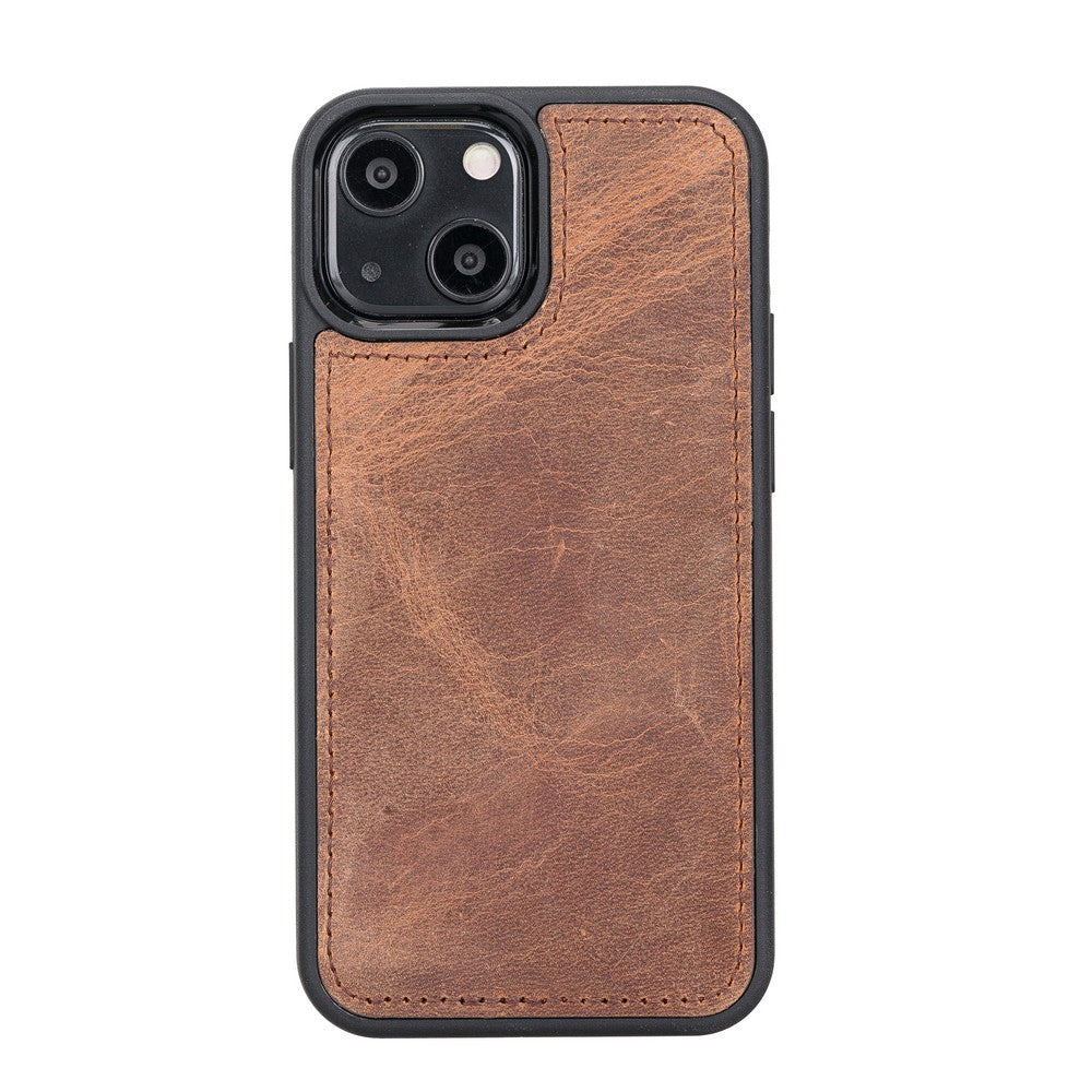 Apple iPhone 13 Mini Compatible Leather Wallet Case G2 Brown