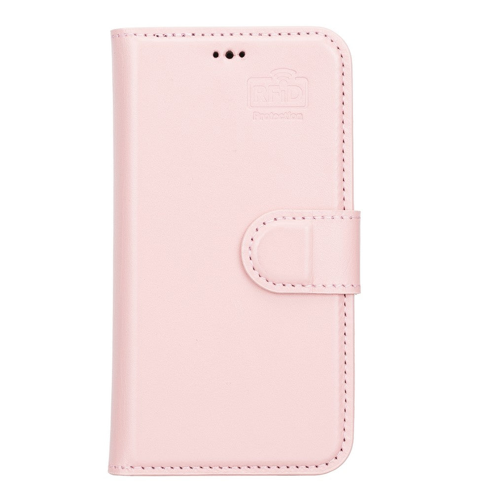 Apple iPhone 13 Mini Compatible Leather Wallet Case NU2 Pink