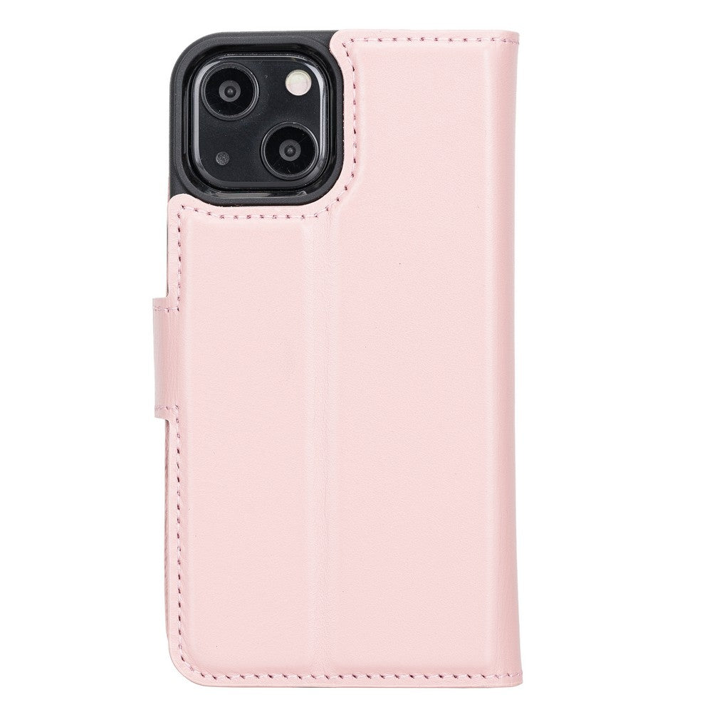 Apple iPhone 13 Mini Compatible Leather Wallet Case NU2 Pink