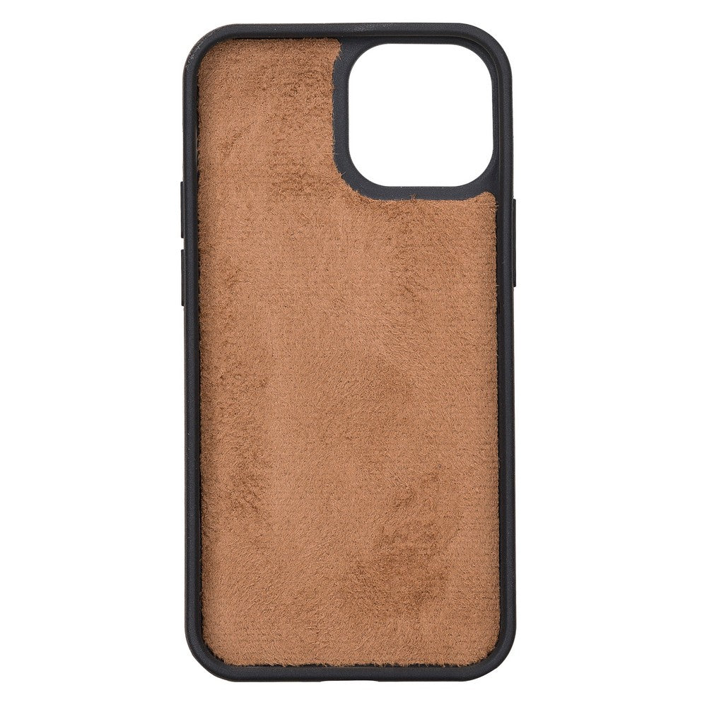 Apple iPhone 13 Mini Compatible Leather Wallet Case Santa G19 Tan