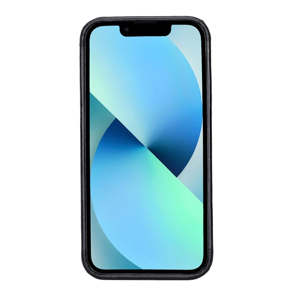 Apple iPhone 13 Pro Max Uyumlu Deri Arka Kapak ROCK RST1 Siyah