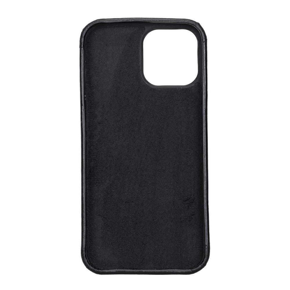 Apple iPhone 13 Pro Max Compatible Leather Back Cover ROCK RST1 Black