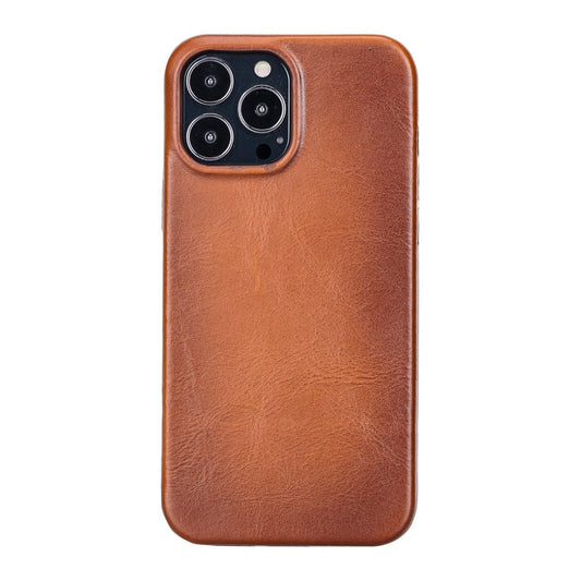 Apple iPhone 13 Pro Max Compatible Leather Back Cover ROCK RST2EF Tan