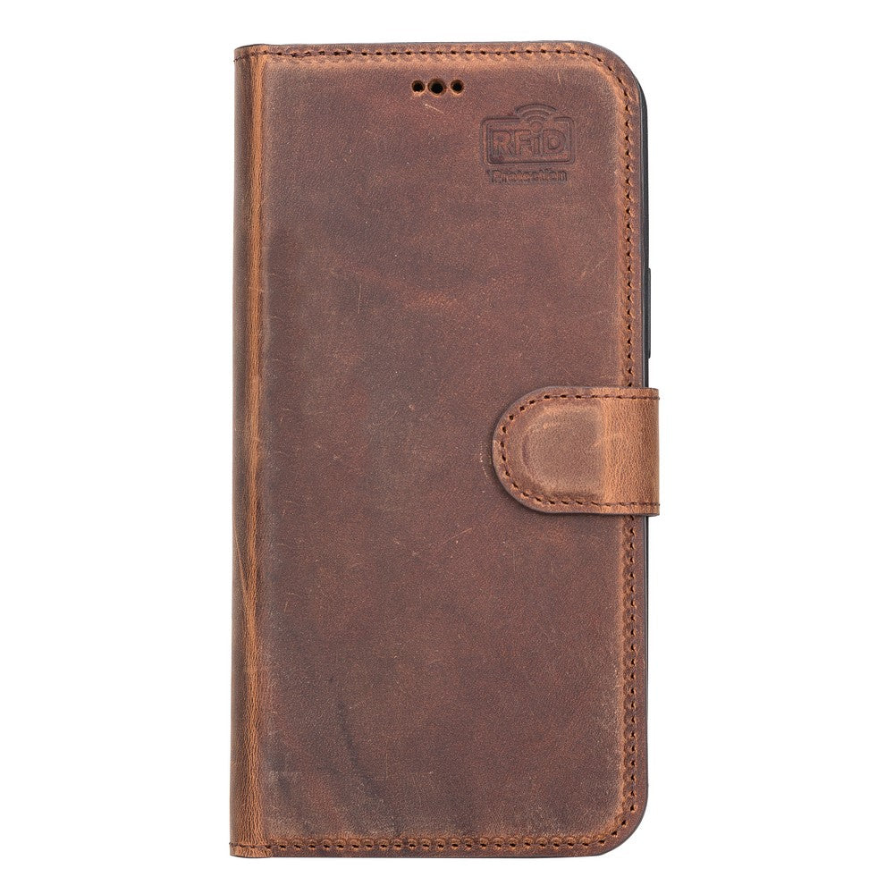 Apple iPhone 13 Pro Max Compatible Leather Wallet Case G2 Brown