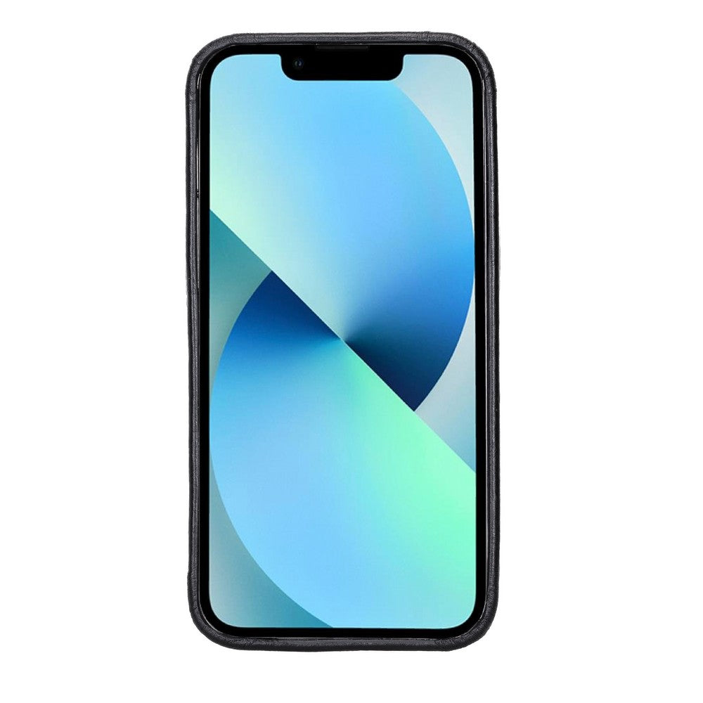 Apple iPhone 13 Pro Uyumlu Deri Arka Kapak ROCK RST1 Siyah