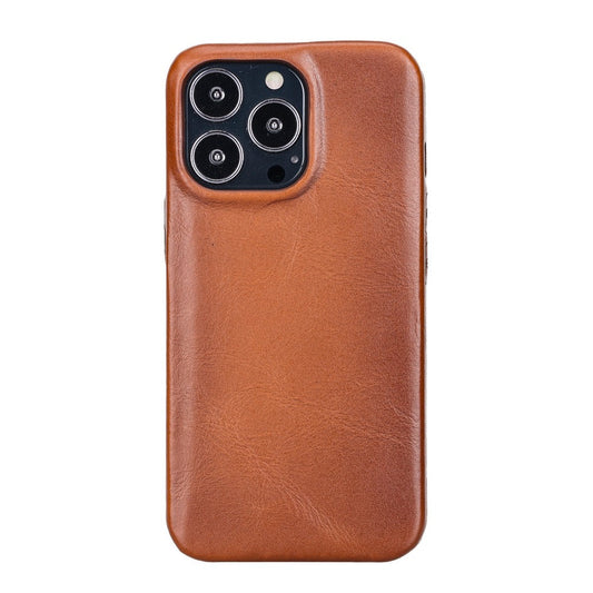 Apple iPhone 13 Pro Compatible Leather Back Cover ROCK RST2EF Tan