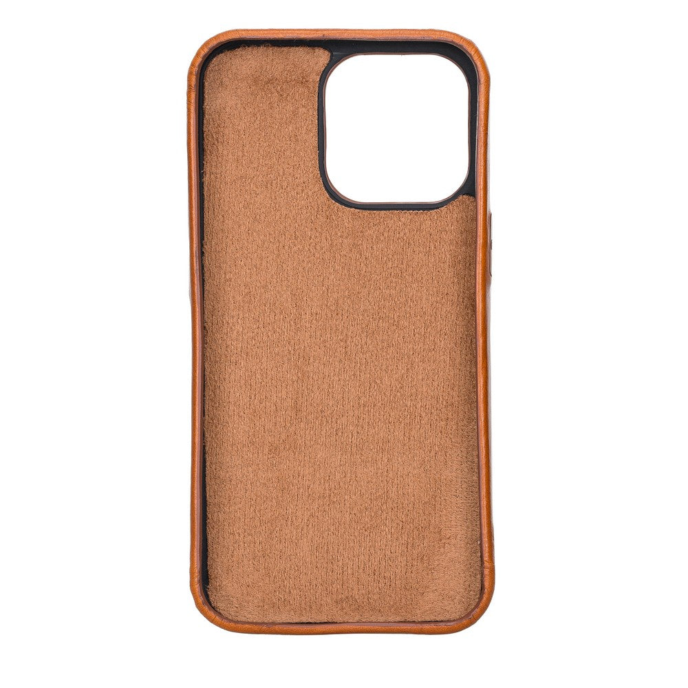 Apple iPhone 13 Pro Compatible Leather Back Cover ROCK RST2EF Tan