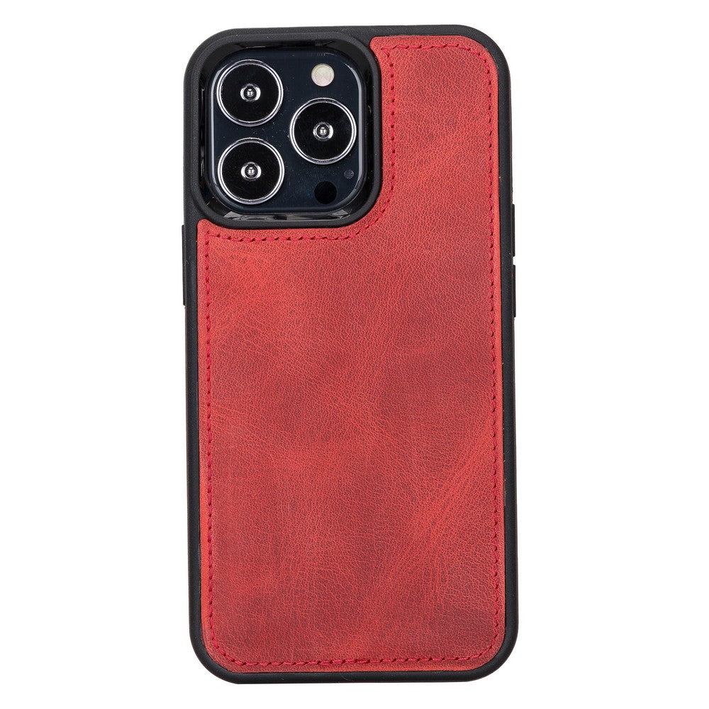 Apple iPhone 13 Pro Compatible Leather Wallet Case Liluri G4 Red