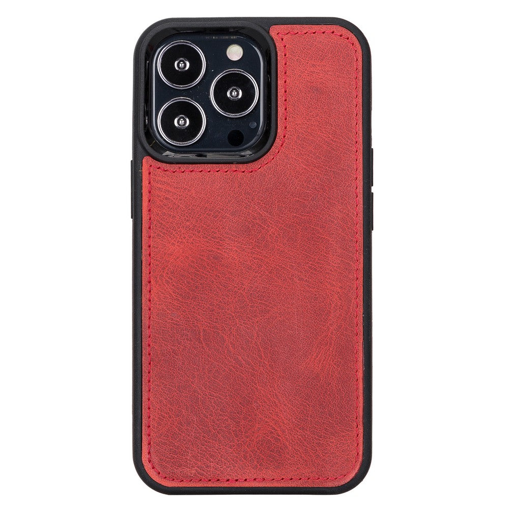 Apple iPhone 13 Pro Compatible Leather Wallet Case Santa G4 Red