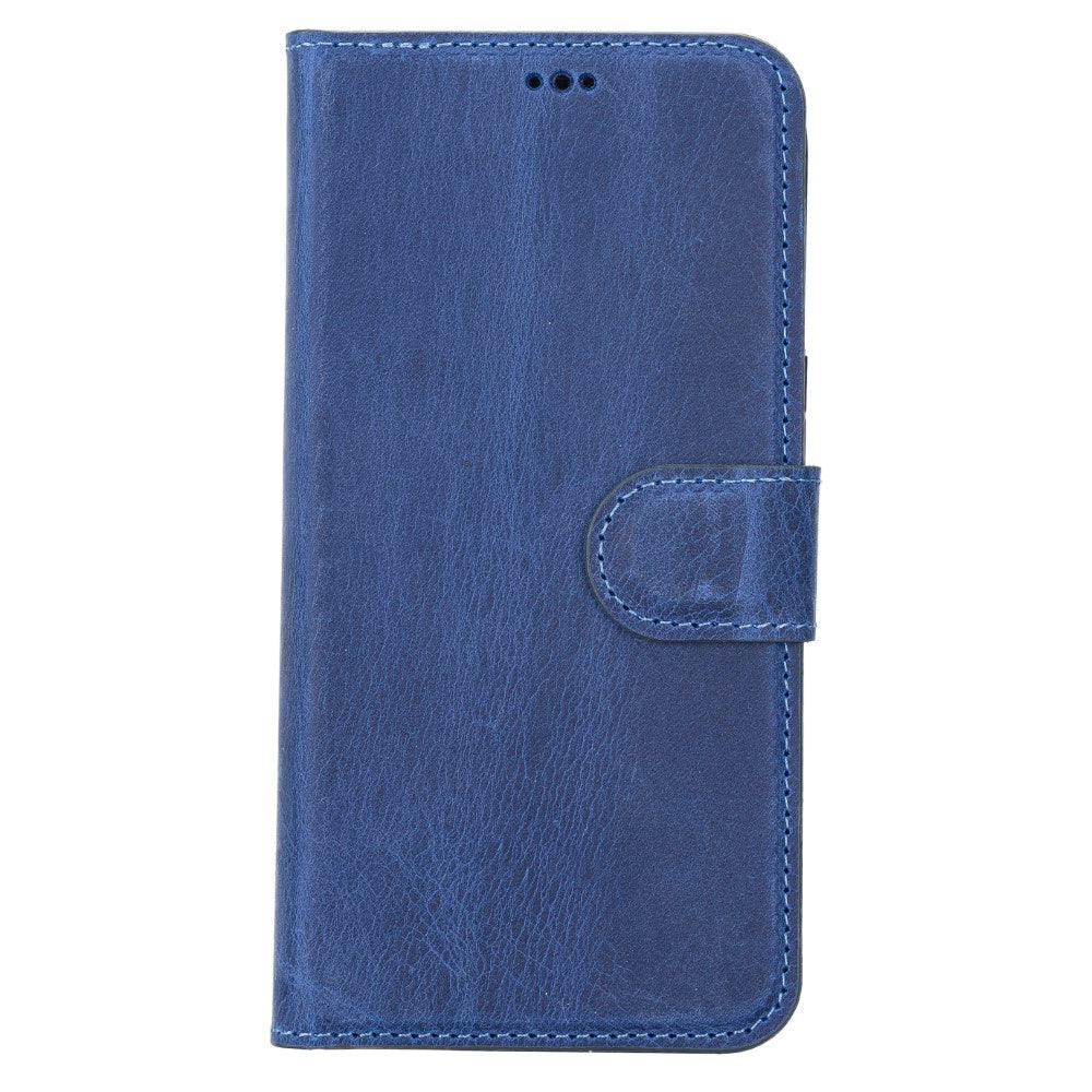 Apple iPhone 13 Pro Compatible Leather Wallet Case G21 Blue