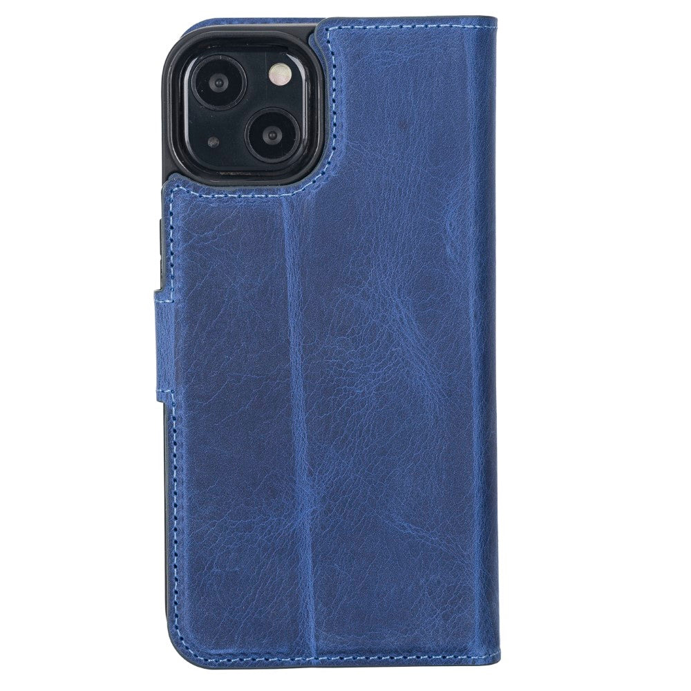 Apple iPhone 13 Pro Compatible Leather Wallet Case G21 Blue