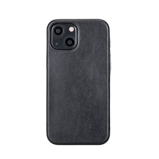 Apple iPhone 13 Compatible Leather Back Cover ROCK RST1 Black