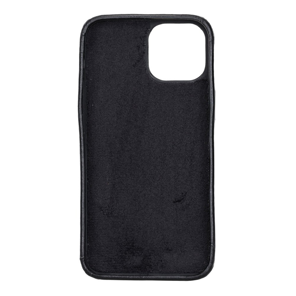 Apple iPhone 13 Compatible Leather Back Cover ROCK RST1 Black