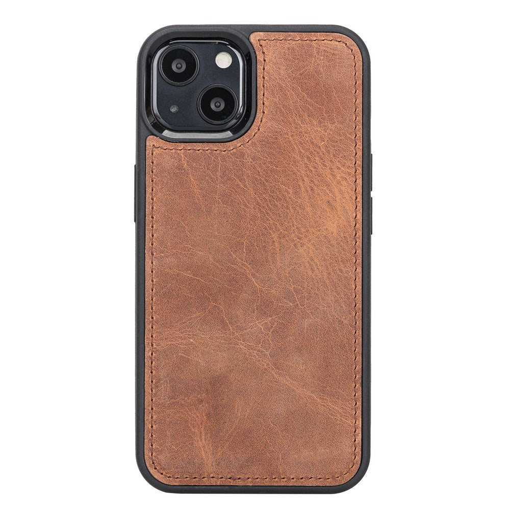 Apple iPhone 13 Compatible Leather Wallet Case G2 Brown