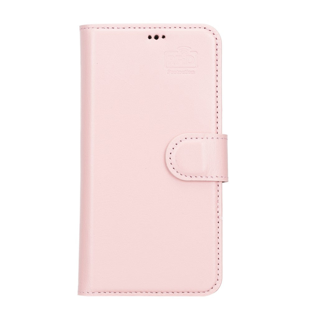 Apple iPhone 13 Compatible Leather Wallet Case NU2 Pink