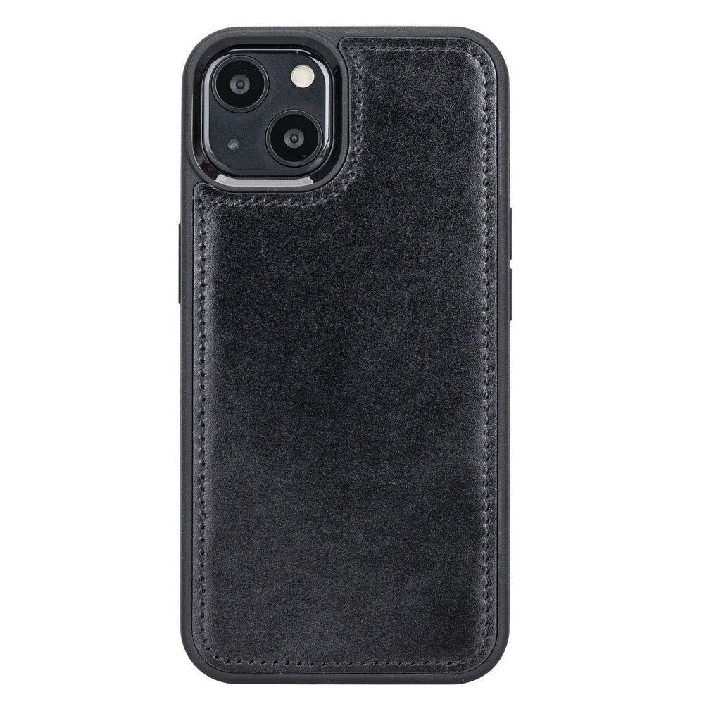 Apple iPhone 13 Compatible Leather Wallet Case RST1 Black