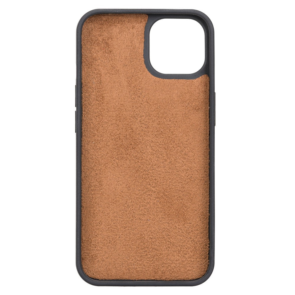 Apple iPhone 13 Compatible Leather Wallet Case RST2EF Brown