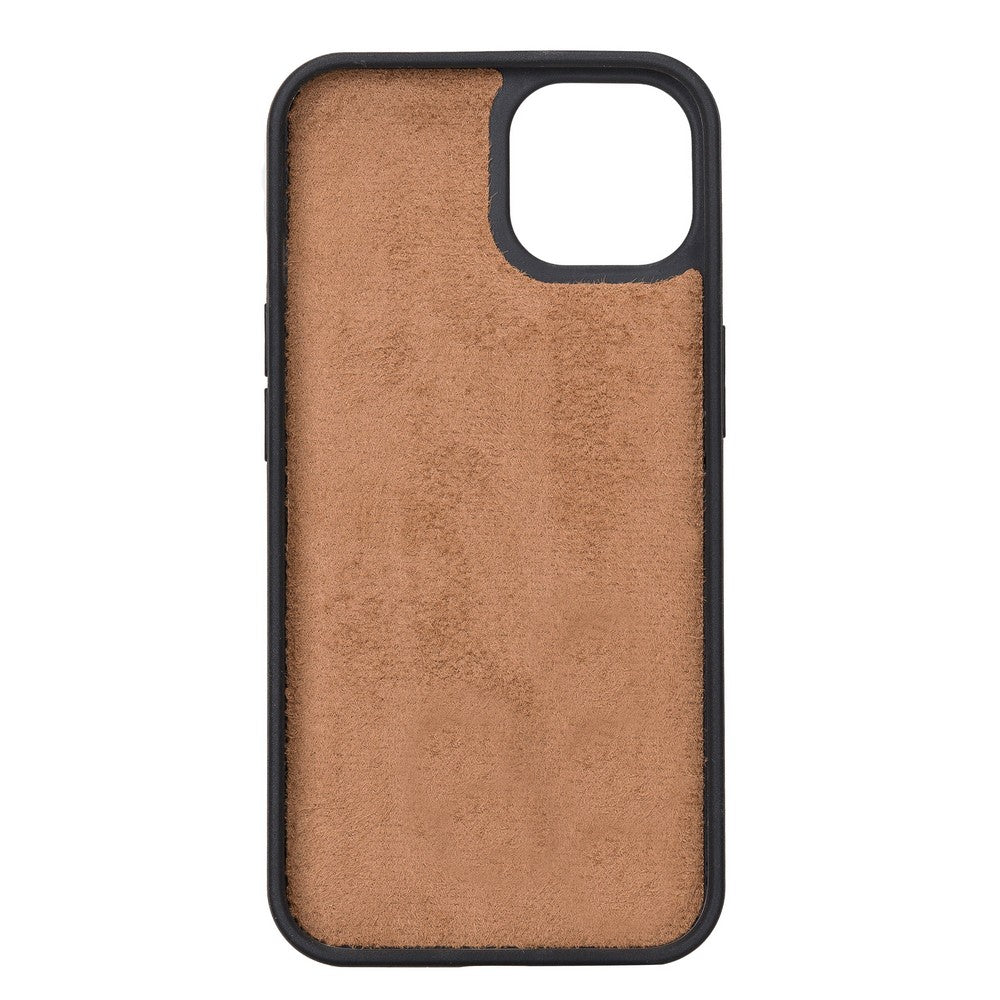 Apple iPhone 13 Compatible Leather Wallet Case Santa G19 Tan