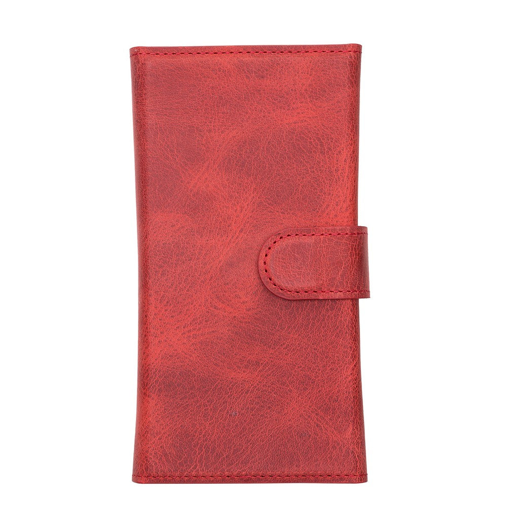 Apple iPhone 13 Compatible Leather Wallet Case Santa G4 Red