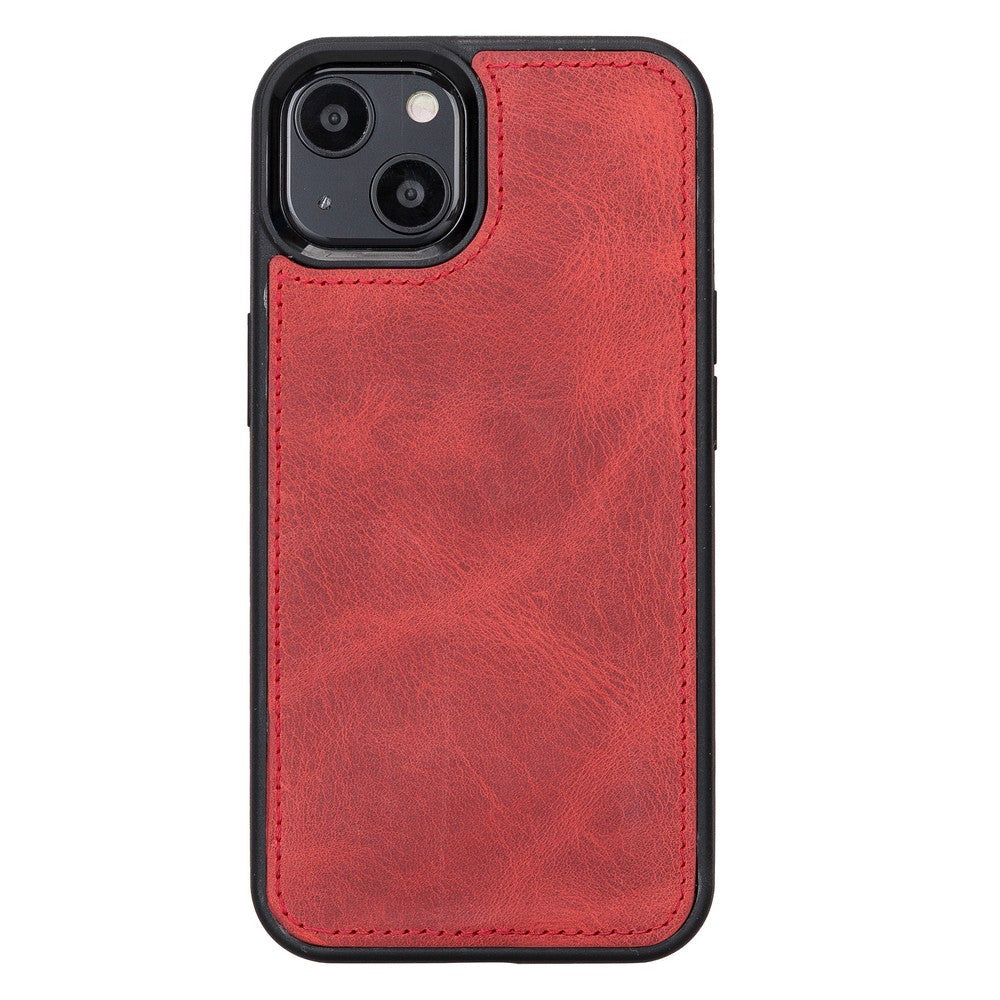 Apple iPhone 13 Compatible Leather Wallet Case Santa G4 Red