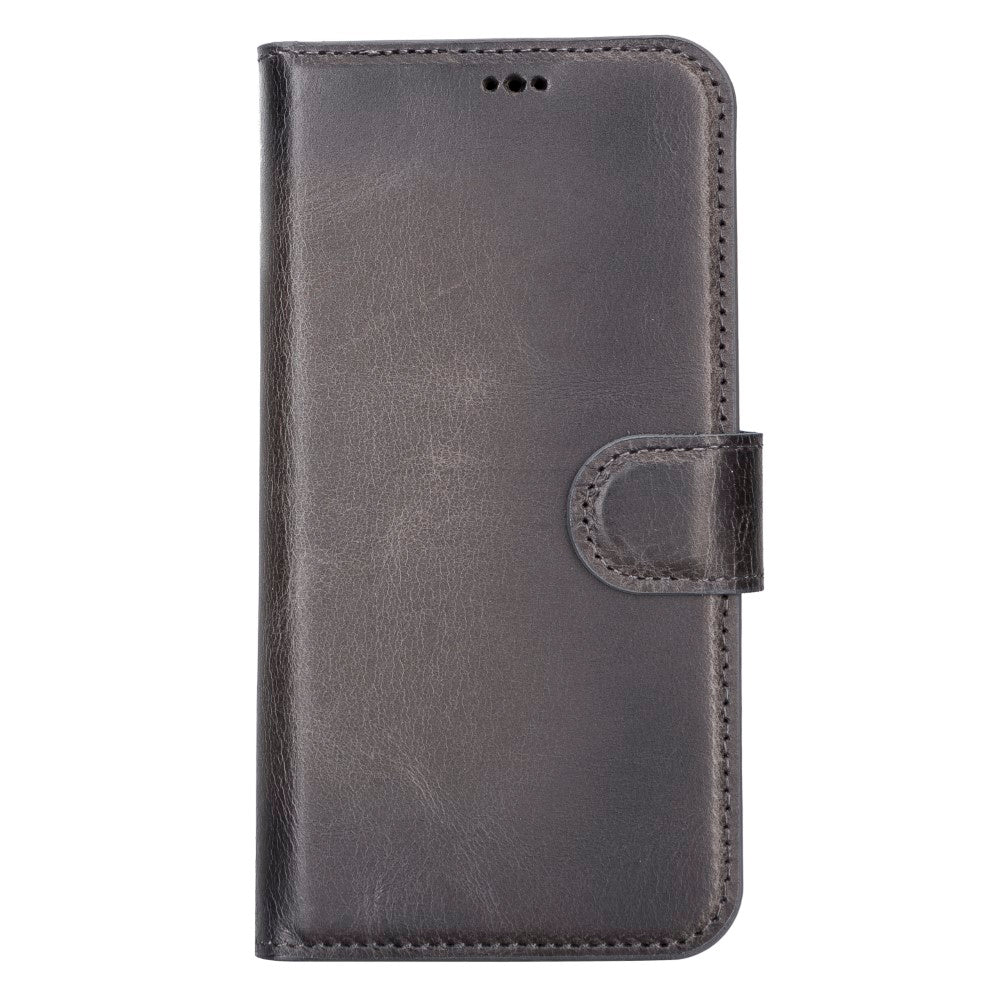 Apple iPhone 13 Compatible Leather Wallet Case MWWN TN1 Gray