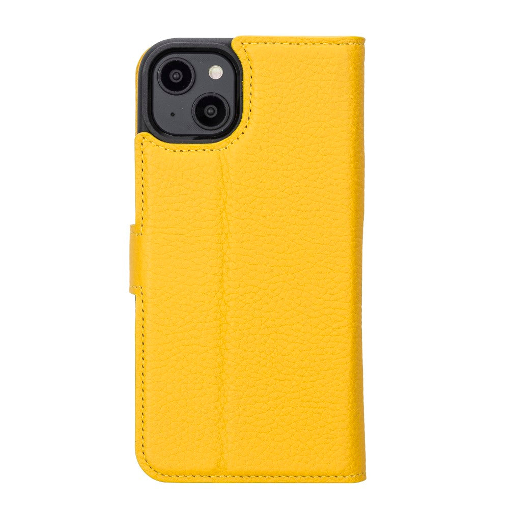 Apple iPhone 14 Plus Compatible Leather Wallet Case MWWN FL12 Yellow