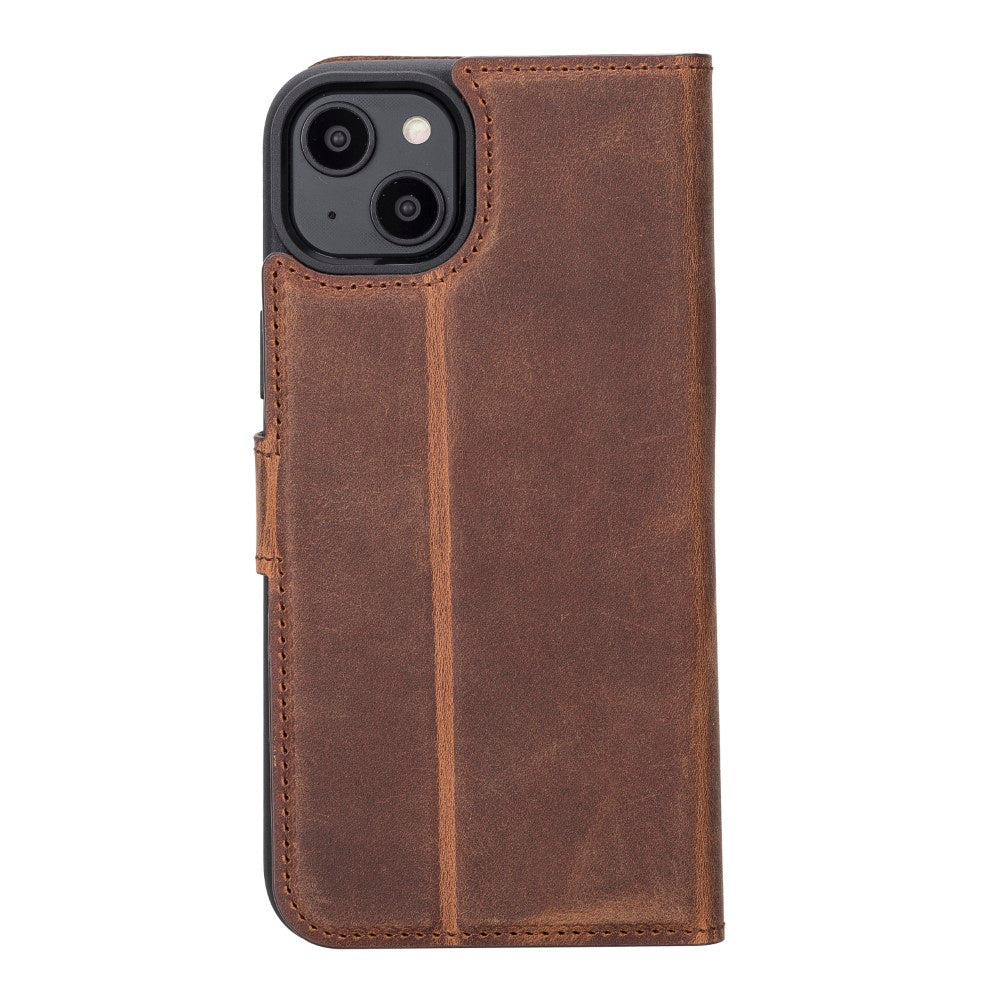 Apple iPhone 14 Plus Compatible Leather Wallet Case MWWN G2 Brown