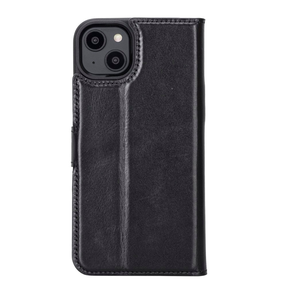 Apple iPhone 14 Plus Compatible Leather Wallet Case MWWN RST1 Black