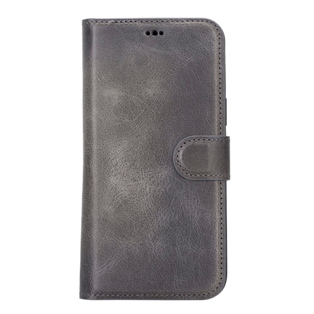 Apple iPhone 14 Plus Compatible Leather Wallet Case MWWN VS4EF Gray