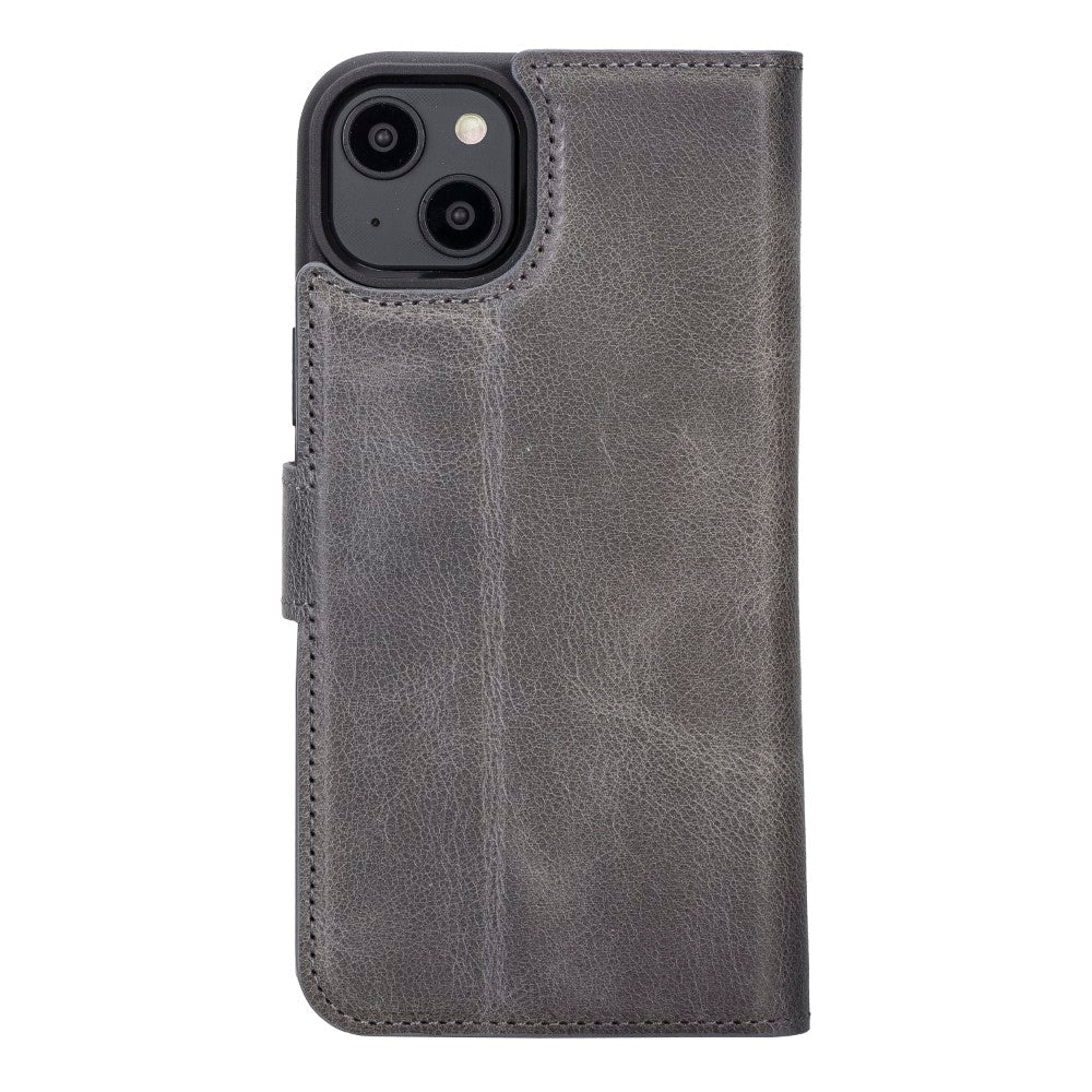 Apple iPhone 14 Plus Compatible Leather Wallet Case MWWN VS4EF Gray