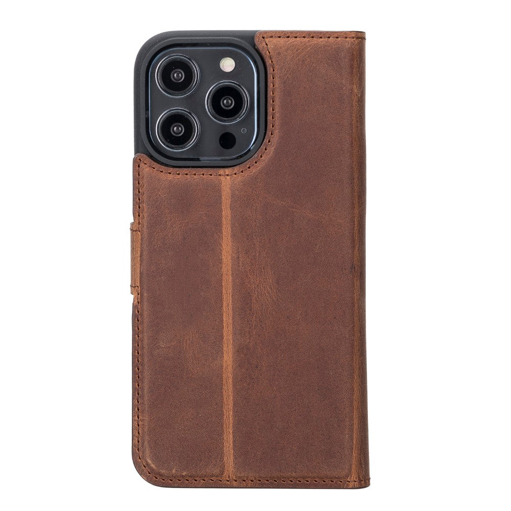 Apple iPhone 14 Pro Max Compatible Leather Wallet Case MWWN G2 Brown