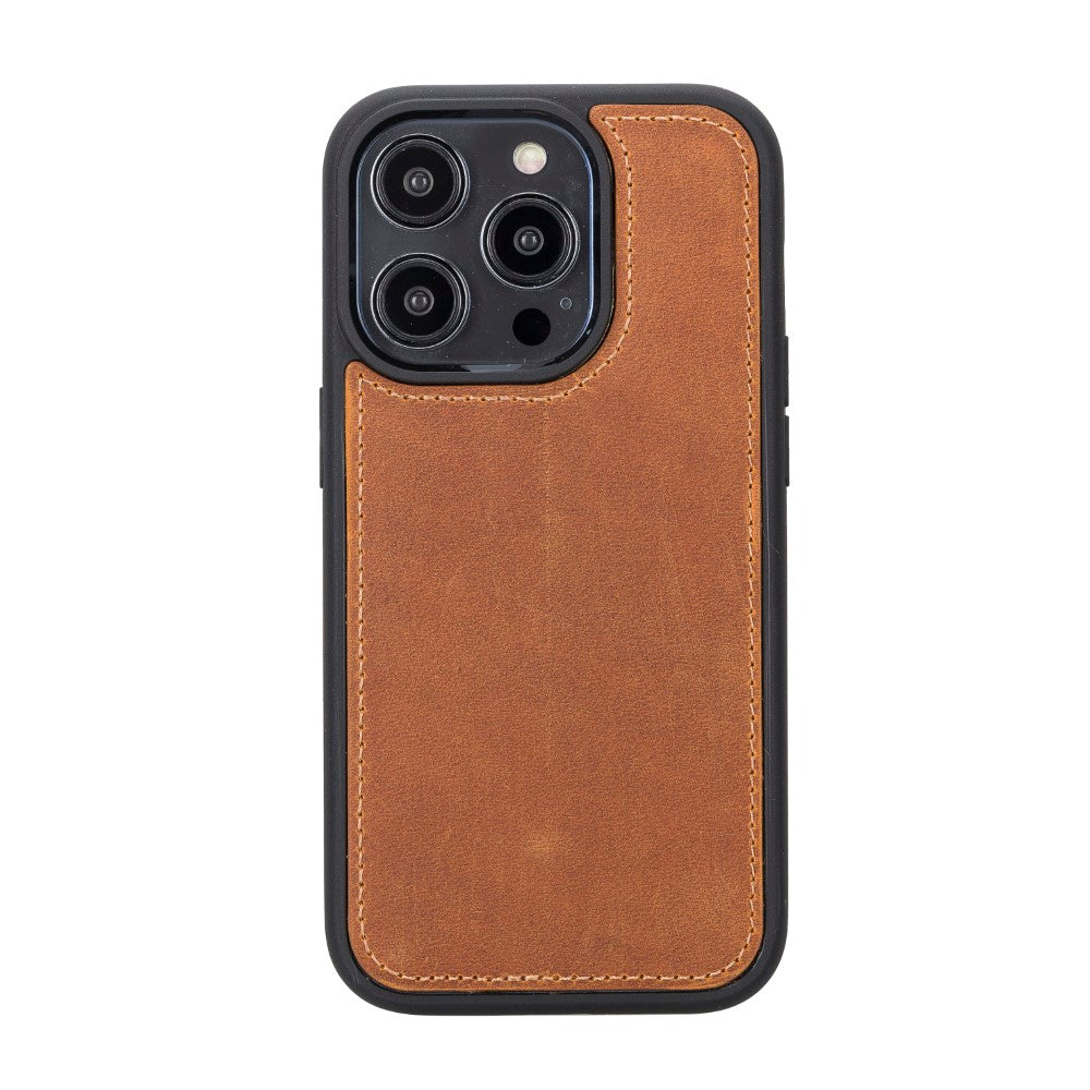 Apple iPhone 14 Pro Compatible Leather Wallet Case MWWN G19 Tan