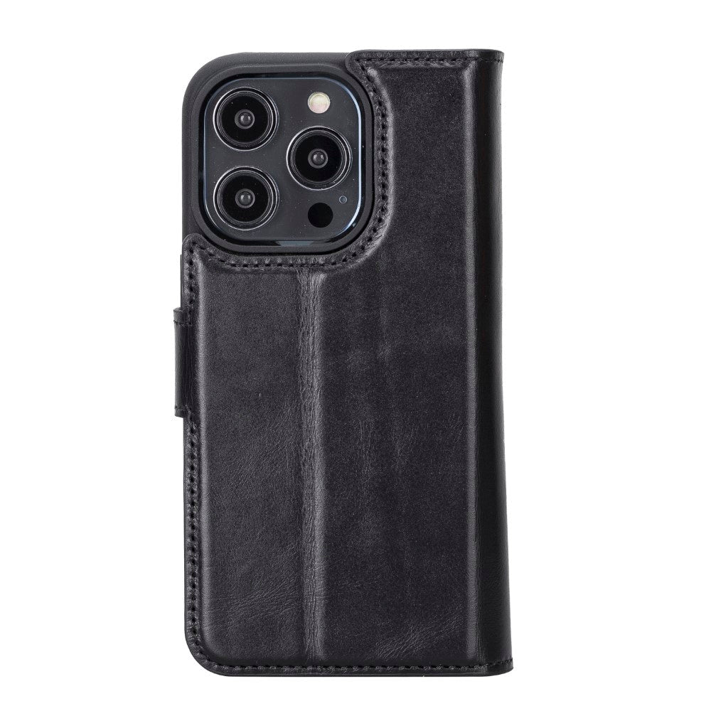 Apple iPhone 14 Pro Compatible Leather Wallet Case MWWN RST1 Black