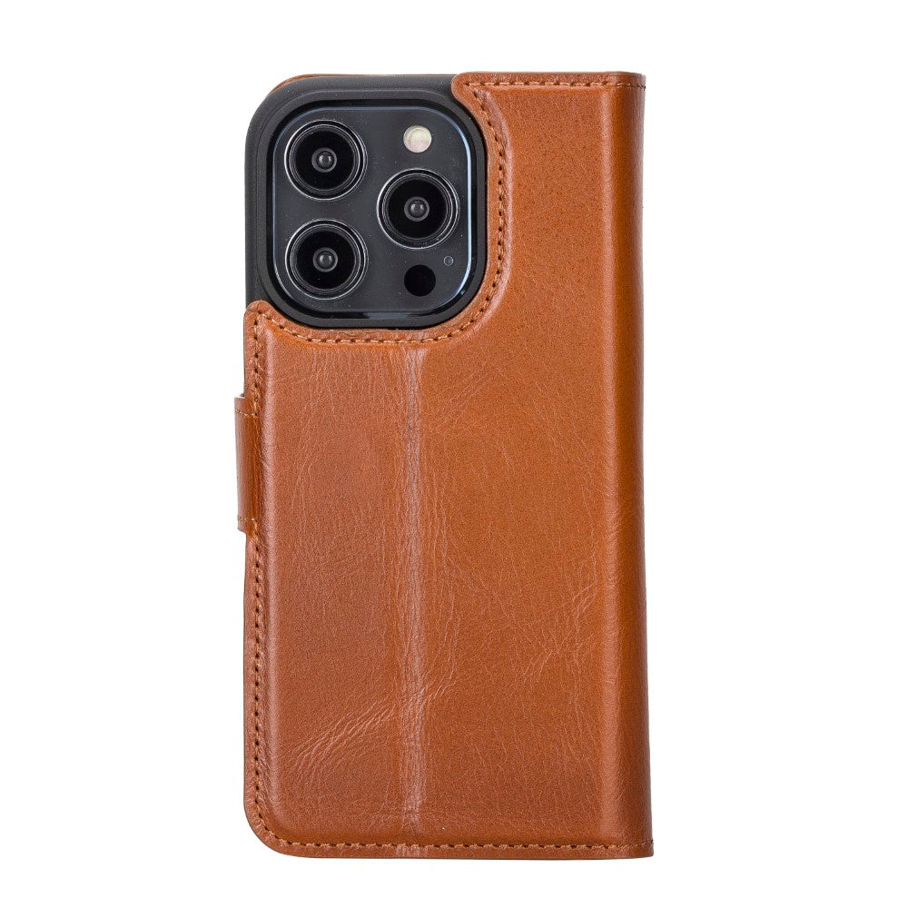 Apple iPhone 14 Pro Compatible Leather Wallet Case MWWN RST2EF Brown