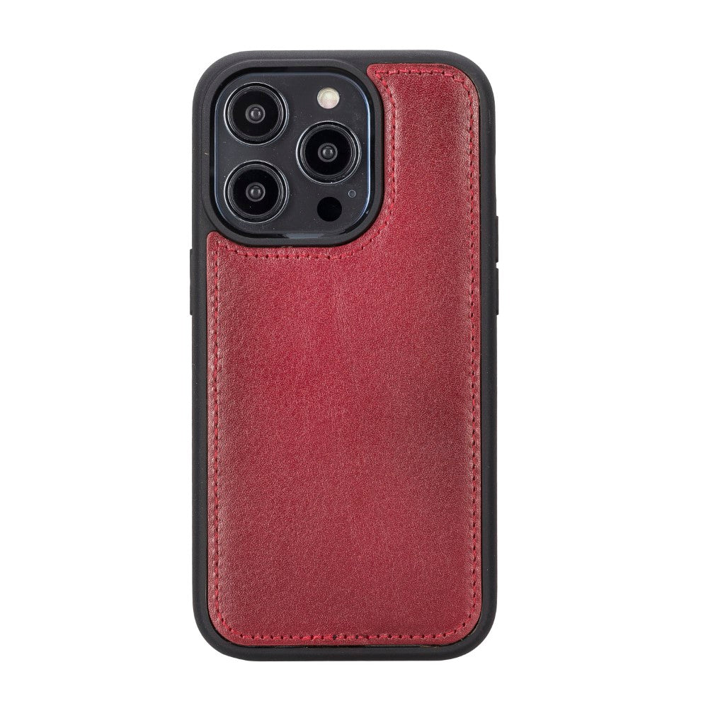 Apple iPhone 14 Pro Compatible Leather Wallet Case MWWN V4EF Red