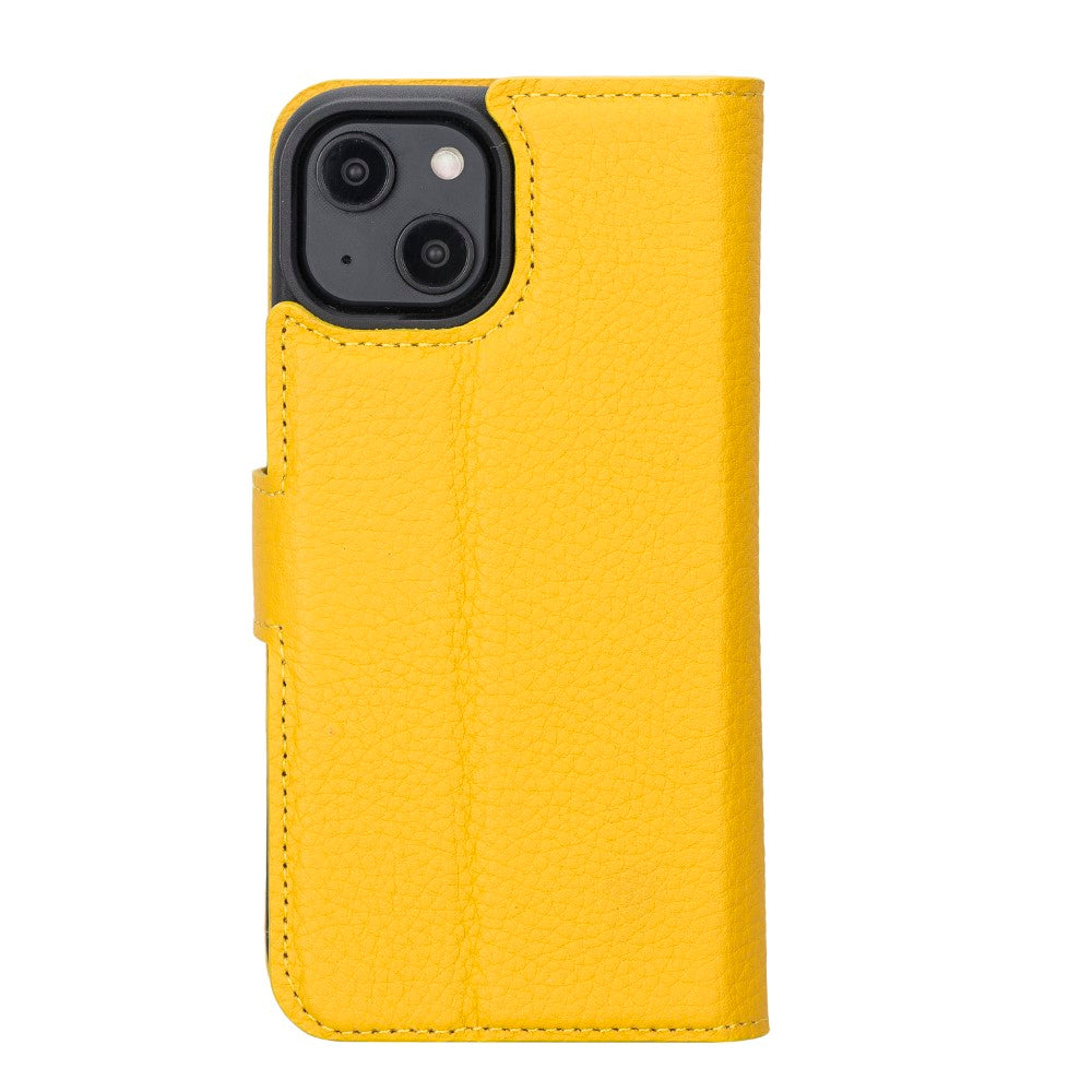 Apple iPhone 14 Compatible Leather Wallet Case MWWN FL12 Yellow