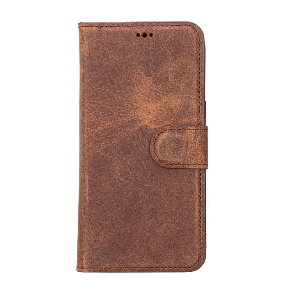 Apple iPhone 14 Compatible Leather Wallet Case MWWN G2 Brown