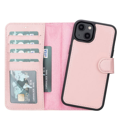 Apple iPhone 14 Compatible Leather Wallet Case MWWN NU2 Pink