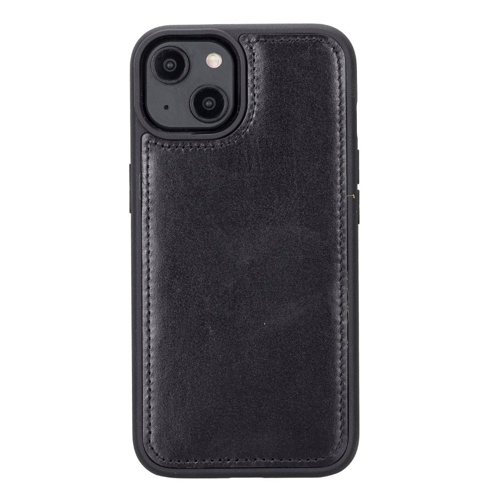 Apple iPhone 14 Compatible Leather Wallet Case MWWN RST1 Black