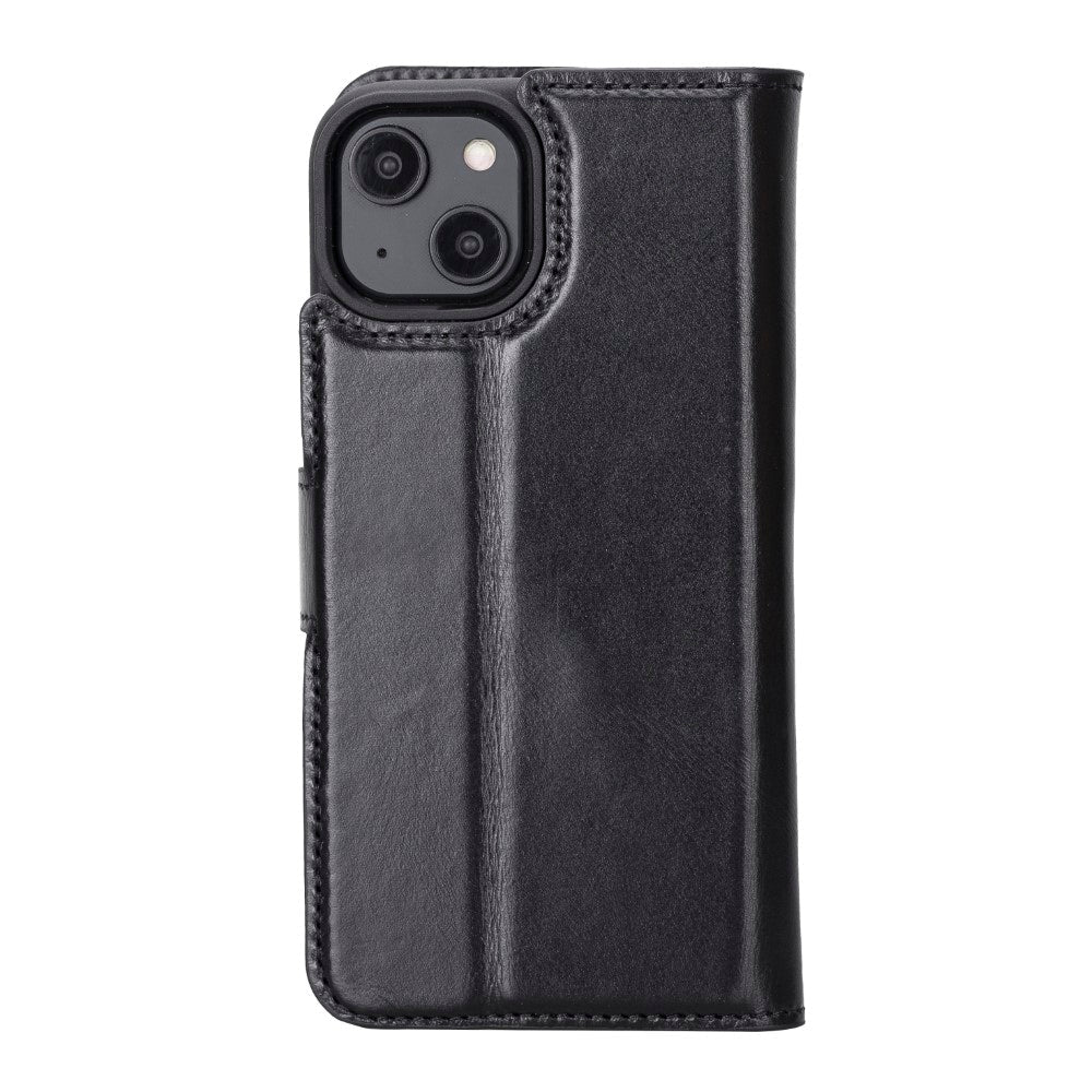 Apple iPhone 14 Compatible Leather Wallet Case MWWN RST1 Black