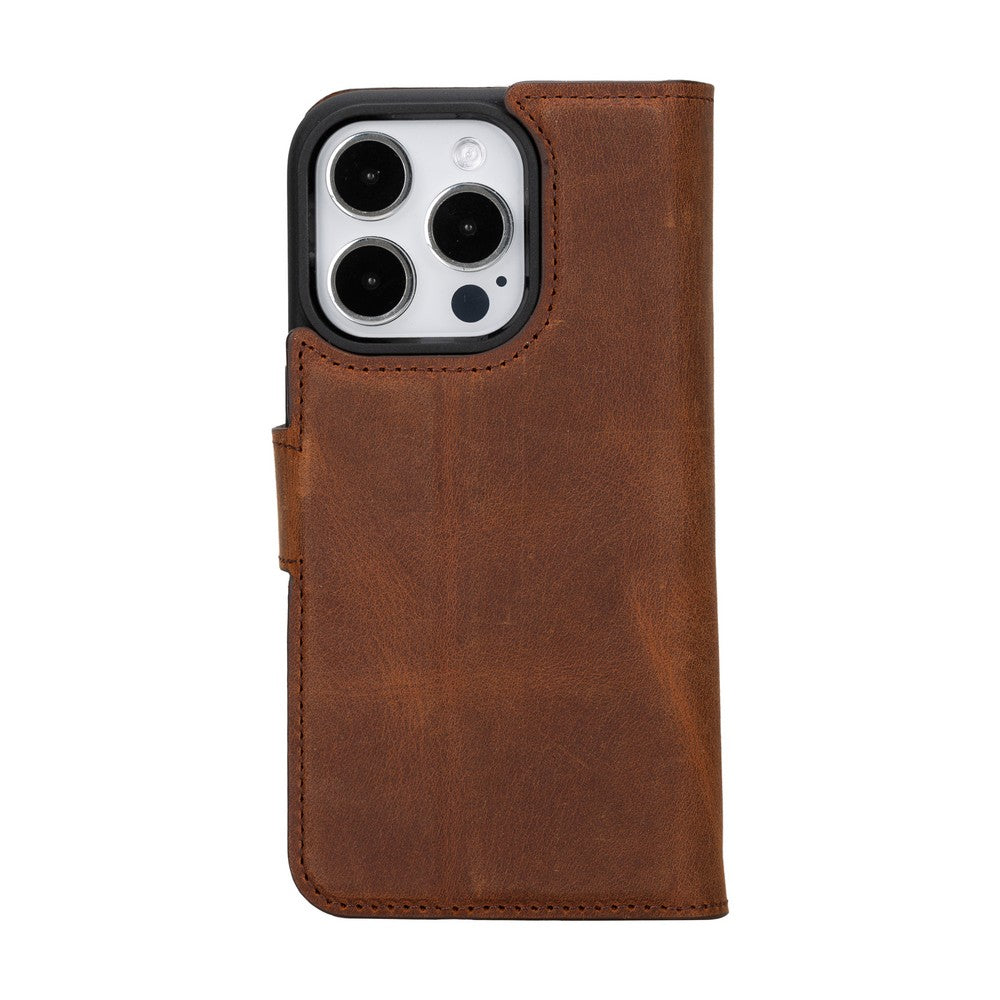 Apple iPhone 15 Pro Compatible Leather Wallet Case